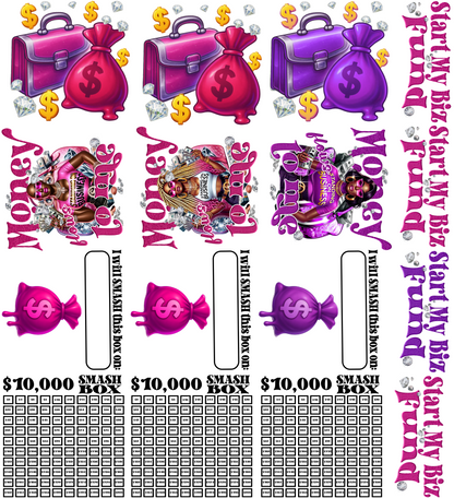 Start My Biz Smash Box UV DTF Stickers - 22 x24 Gang Sheet