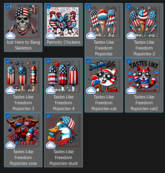 4th of July Patriotic PNG MRR Bundle