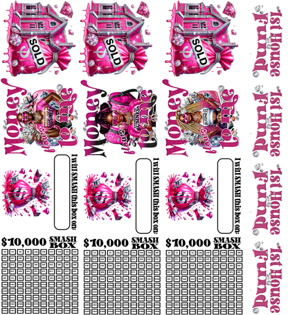 Homebuying Fund Smash Box UV DTF Stickers - 22 x24 Gang Sheet