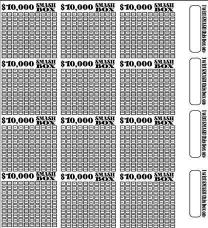 10K Mark Offs Only Smash Box UV DTF Stickers - 22 x24