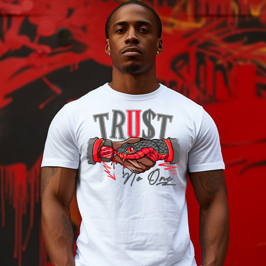 Trust No One Red Sublimation Transfer