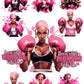 Breast Cancer Fighter/Warrior PNG Bundle
