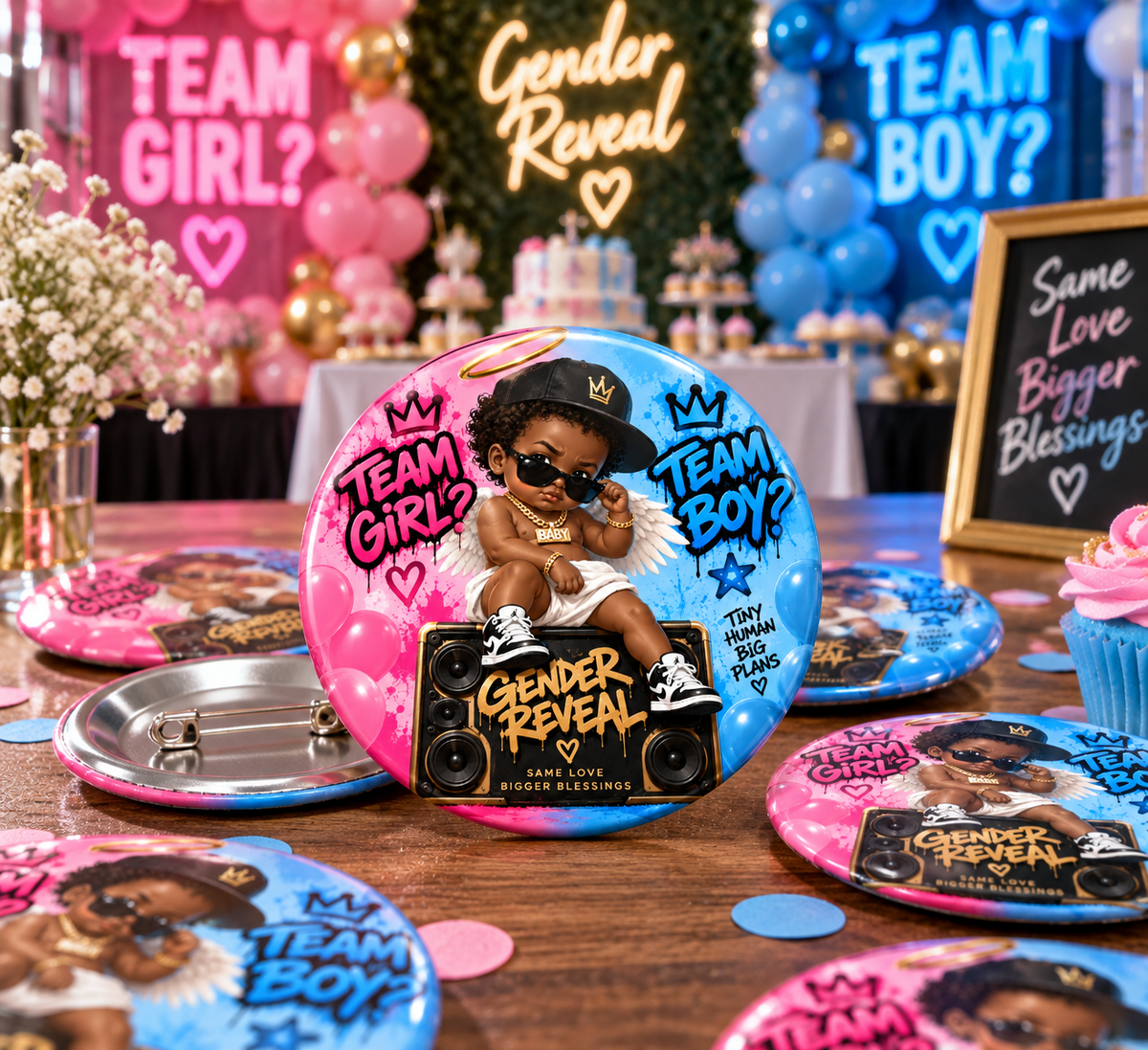Cherub Gender Reveal PNGs