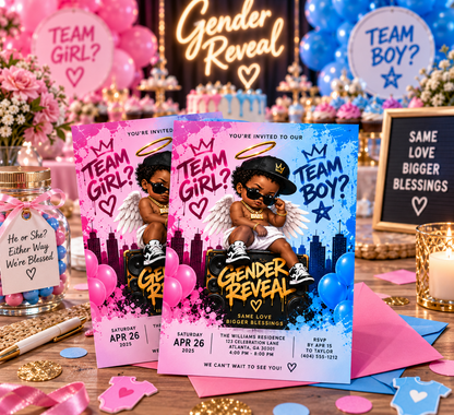 Cherub Gender Reveal PNGs