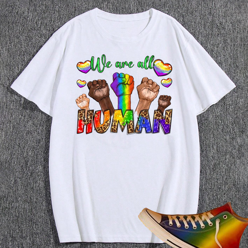 We Are All Human LGBTQ Sublimation Transfer