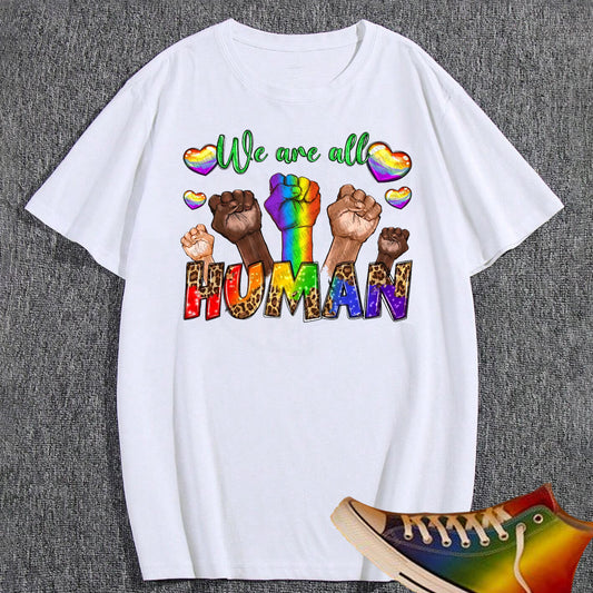 We Are All Human LGBTQ Sublimation Transfer