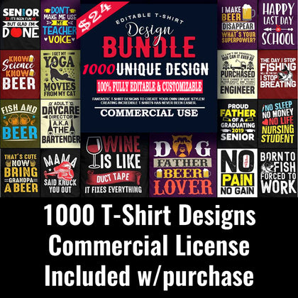 1000 TShirt Designs