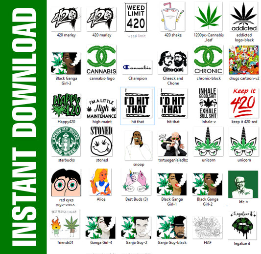 Marijuana Bundle of 30 SVG PNGs