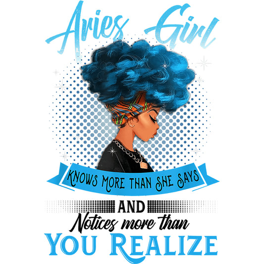 Aries Girl Sublimation Transfer