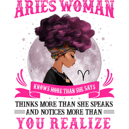 Aries Woman Sublimation Transfer