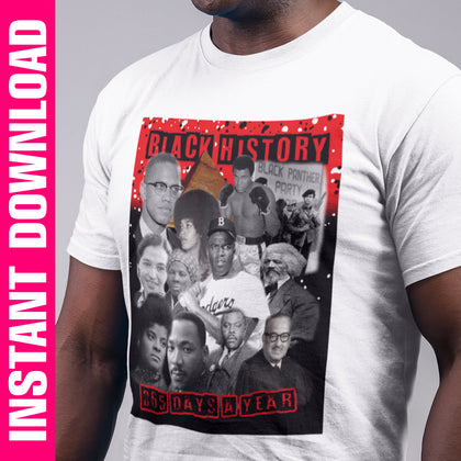 Black History 365 PNG Only - red