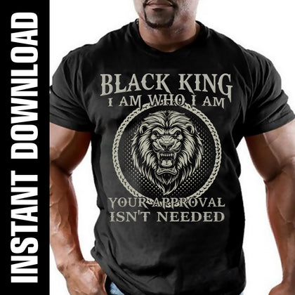 Black King I Am Who I Am SVG PNG