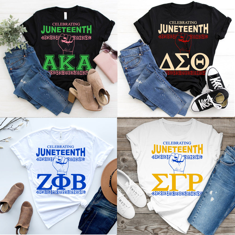 Celebrating Juneteenth Sororities PNGs SVGs Bundle
