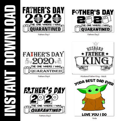 4 Fathers Day Bundle SVG PNGs