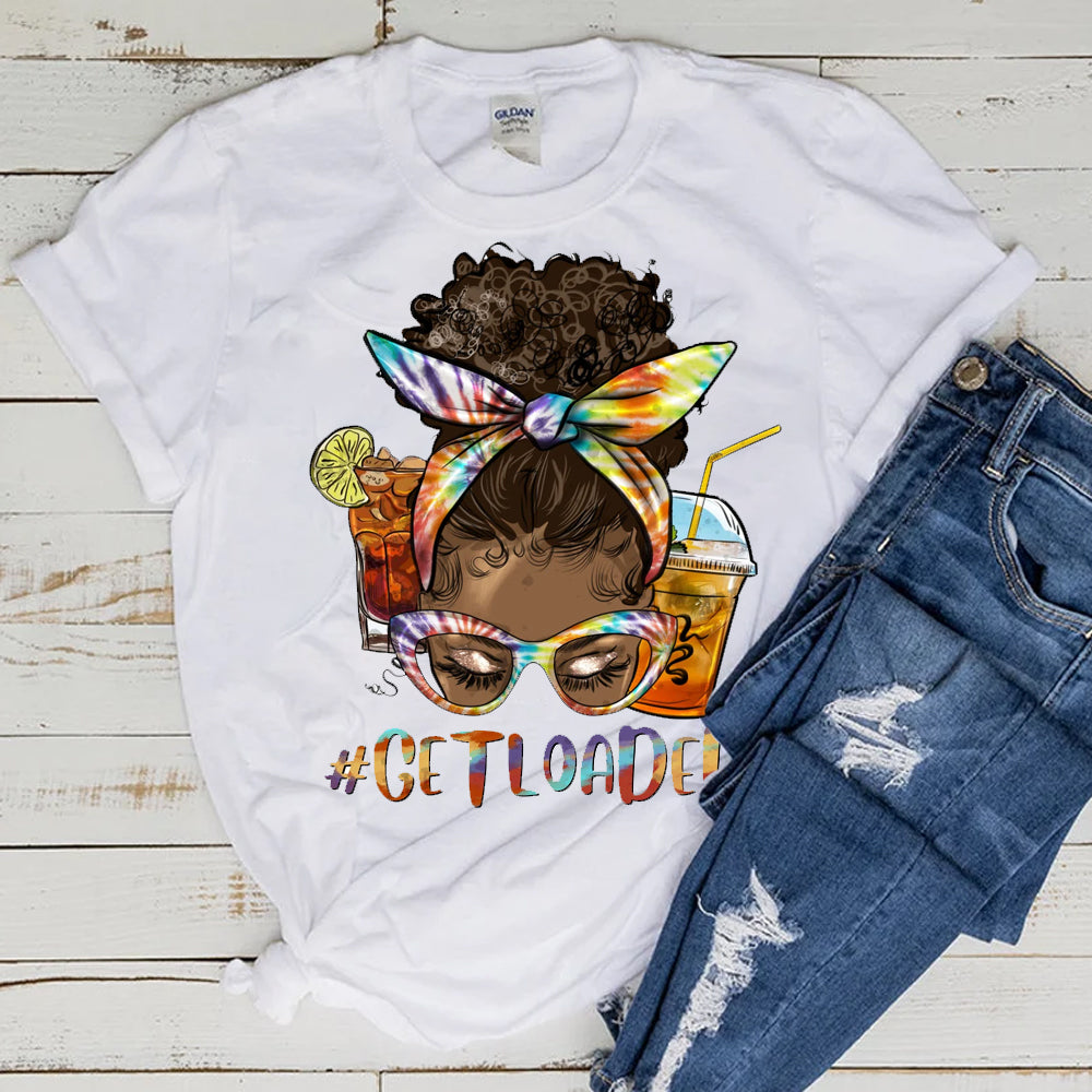 #GetLoaded Afro Messy Bun Sublimation Transfer