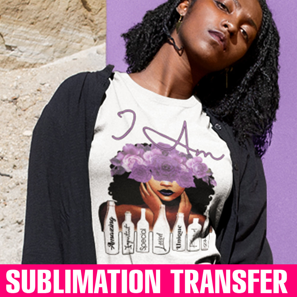 I Am Sublimation Transfer - lavender