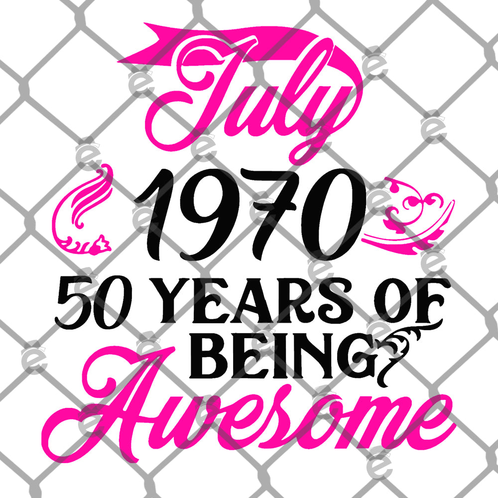 July 1970 50 Years PNG SVG