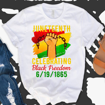 Celebrate Juneteenth Fist Chain Sublimation Transfer