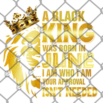 Black King Born In 12 Months PNGs Only