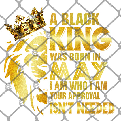 Black King Born In May PNG Only