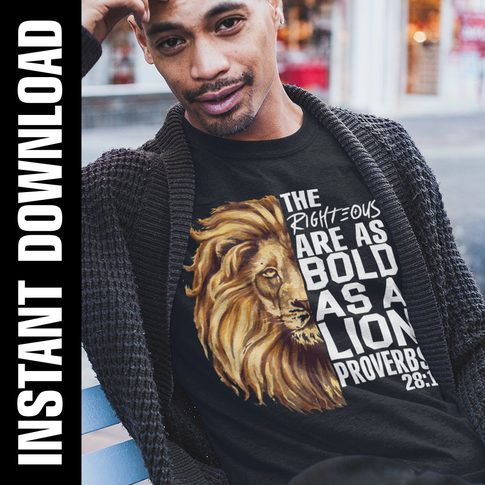 Lion Proverbs 28:1 PNG SVG