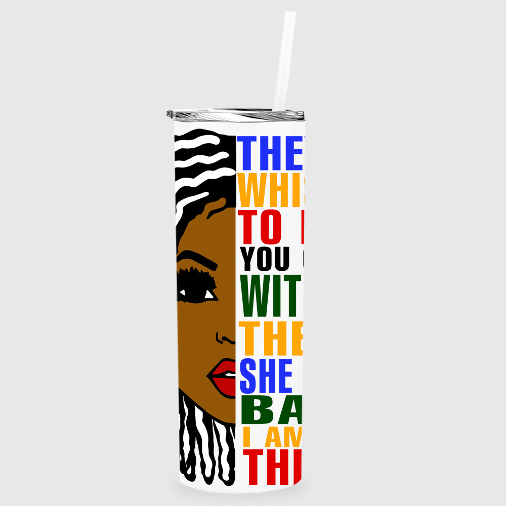 Locs She Whispered Tumbler Sublimation Transfer