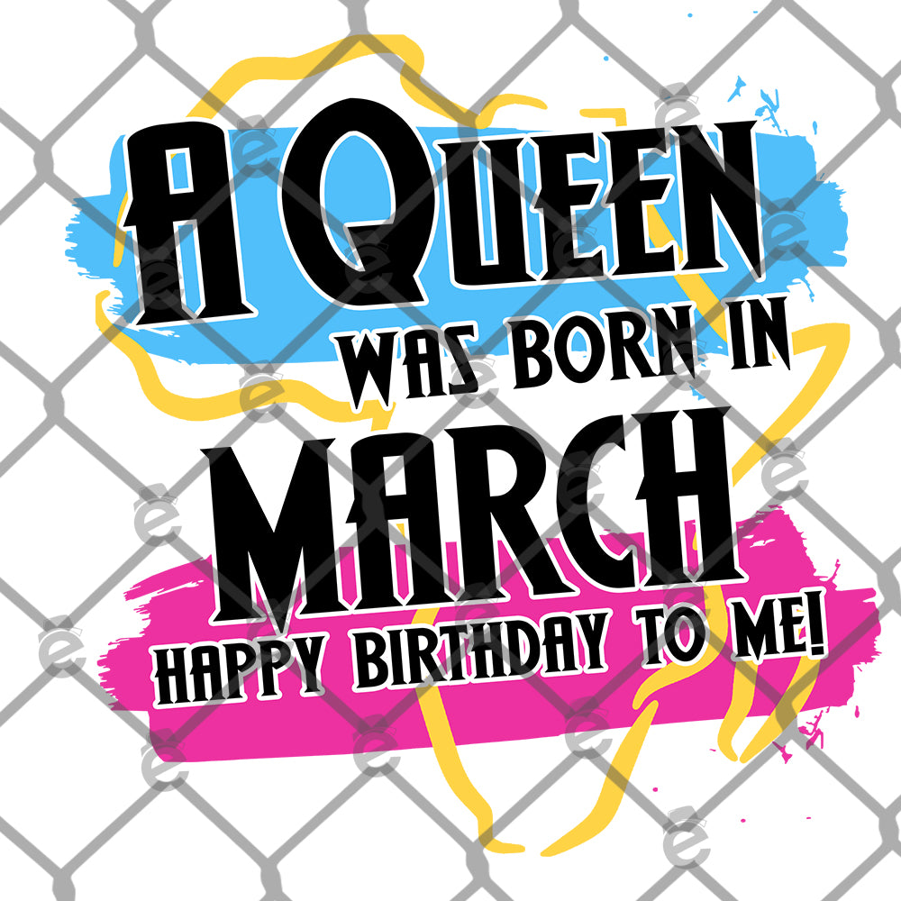 A Queen Was Born March PNG SVG