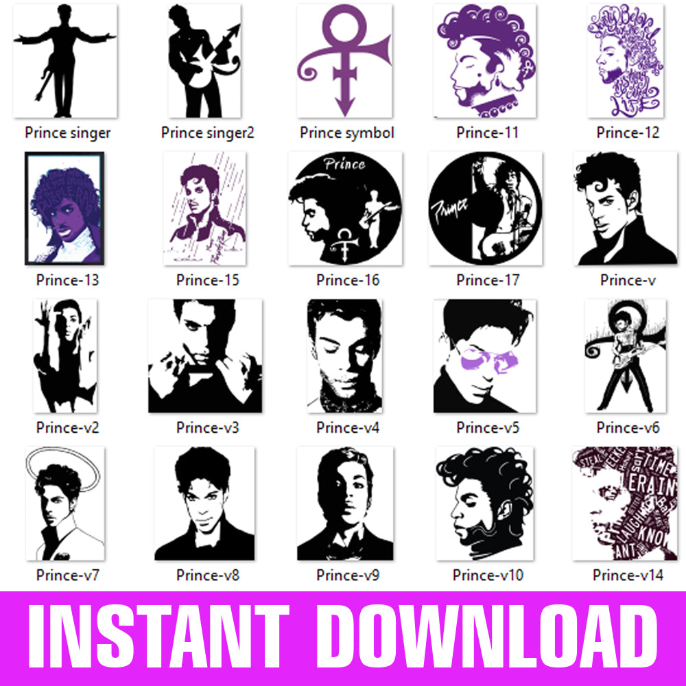 Prince Artist Vector The Artist Known as Prince Bundle 20 PNGs SVGs – eBoss 247