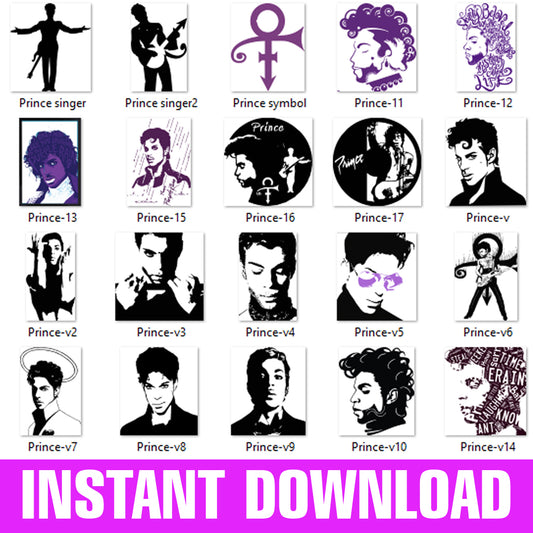The Artist Known as Prince Bundle 20 PNGs SVGs