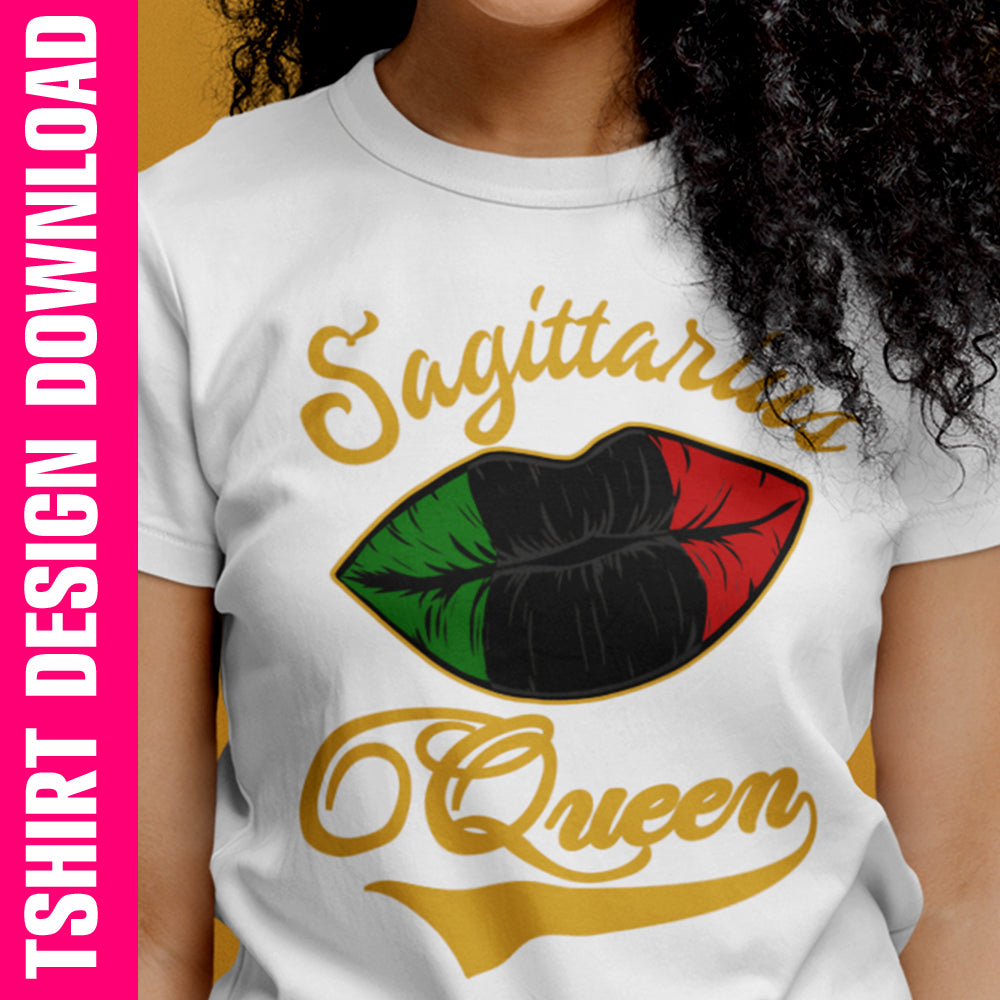 Sagittarius Queen Lips PNG SVG