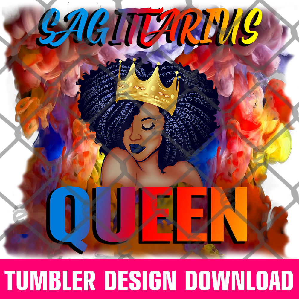 Sagittarius Queen Tumbler Design