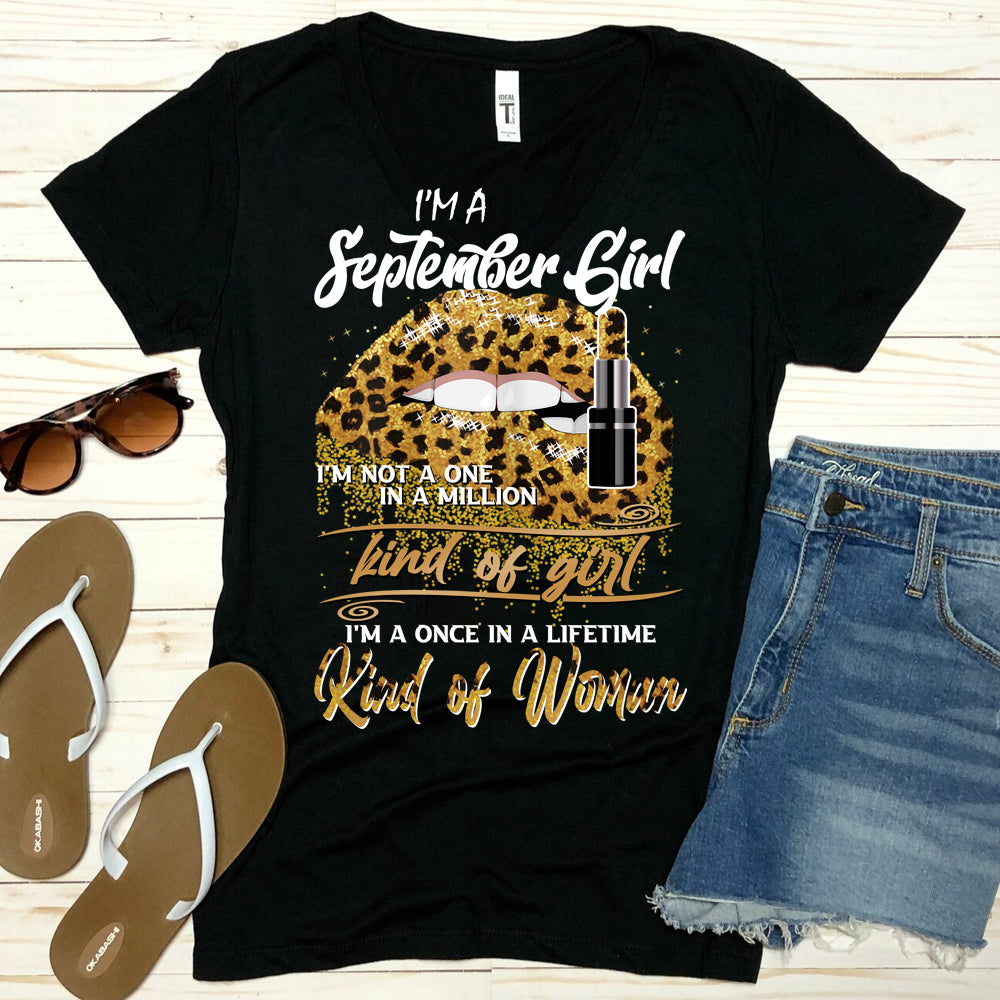 September Girl Cheetah Lips PNG Only