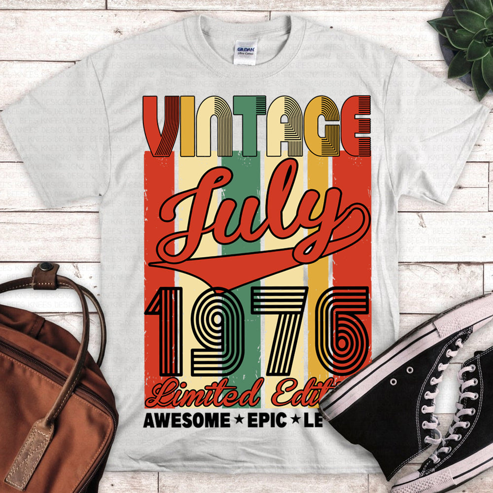 Vintage July 1976 PNG SVG