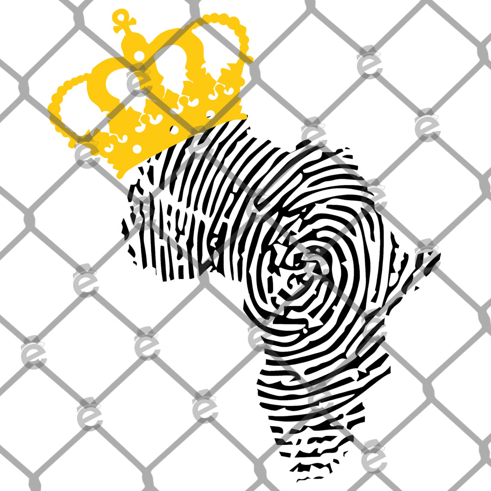 Crowned Africa DNA PNG SVG