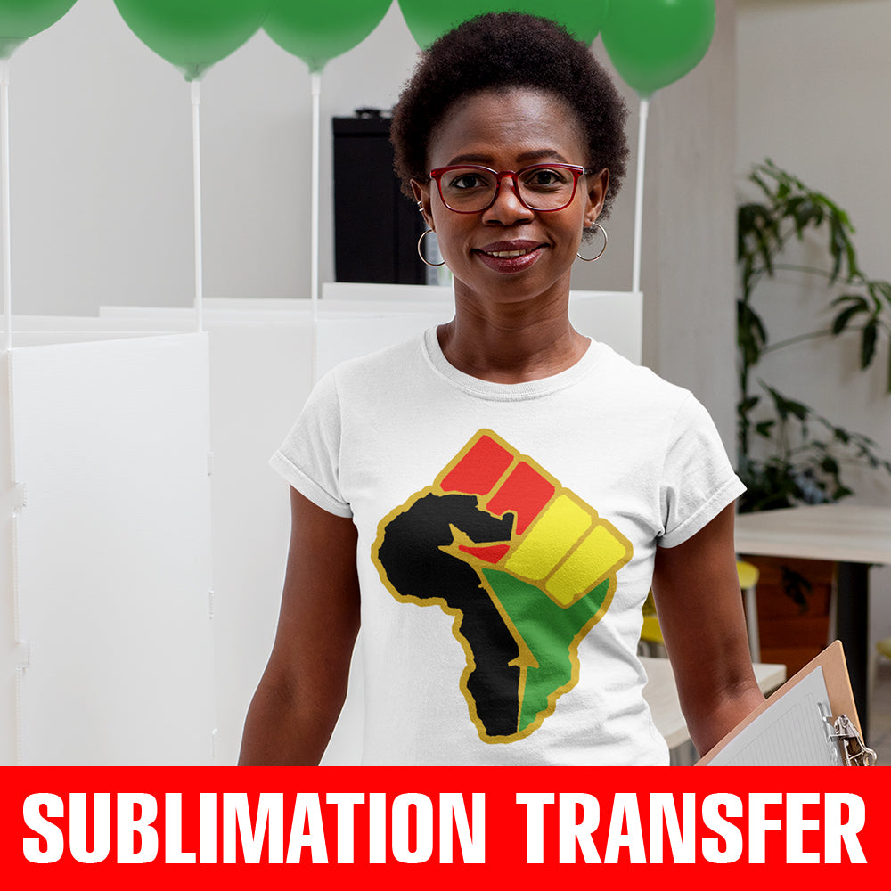Africa Fist Sublimation Transfer