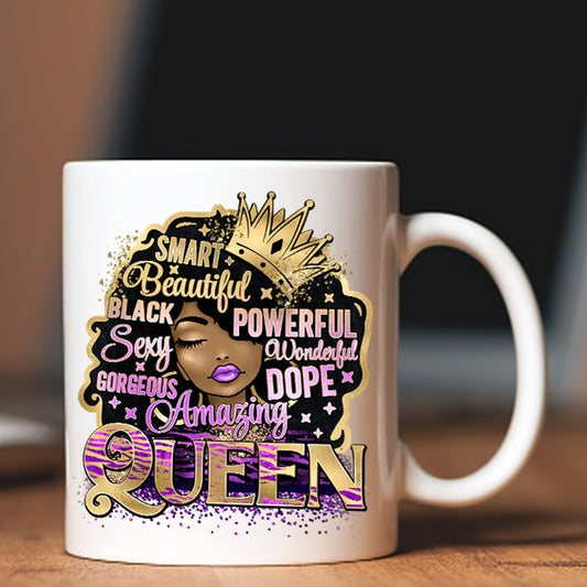 Amazing Queen Purple Mug Sublimation Transfer