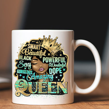 Amazing Queen Teal Mug Sublimation Transfer