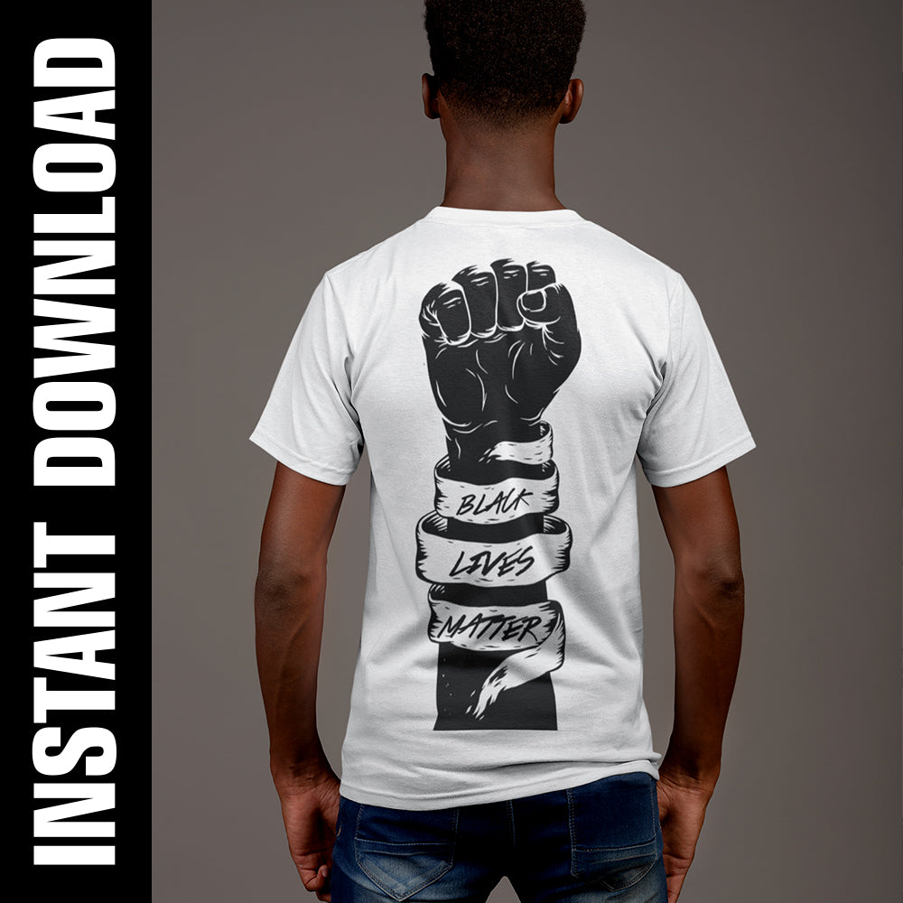 Black Lives Matter Fist PNG SVG