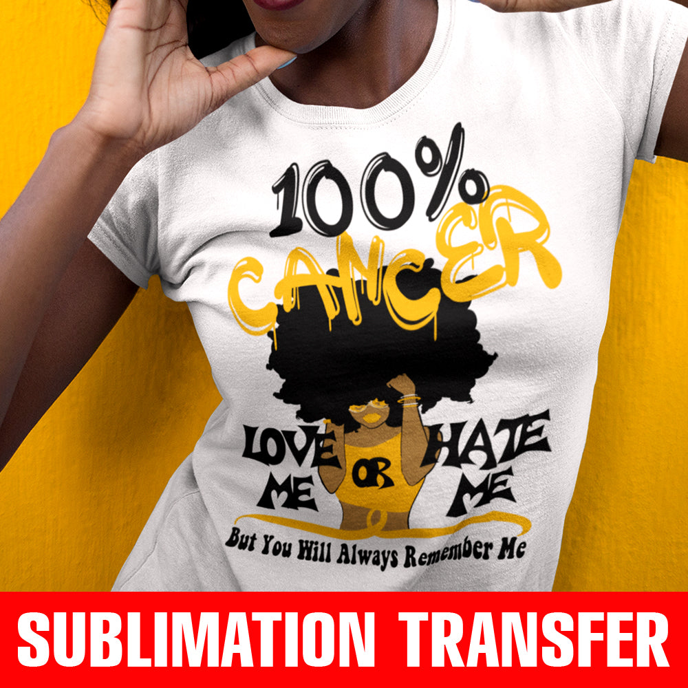 100% Cancer Sublimation Transfer