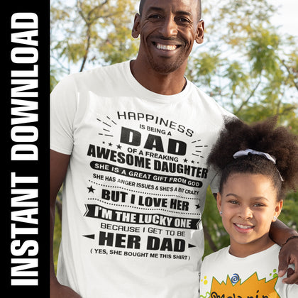 Dad Awesome Daughter PNG SVG