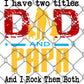 Two Titles Dad and Papa PNG SVG