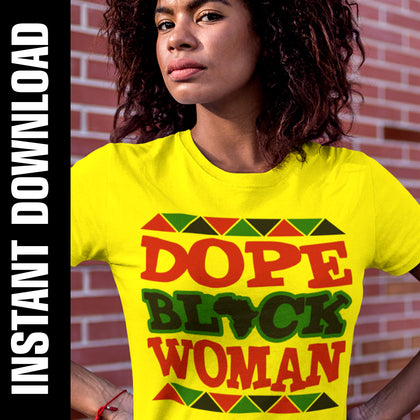 Dope Black Woman PNG SVG