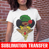 Afro Sista Sublimation Transfer