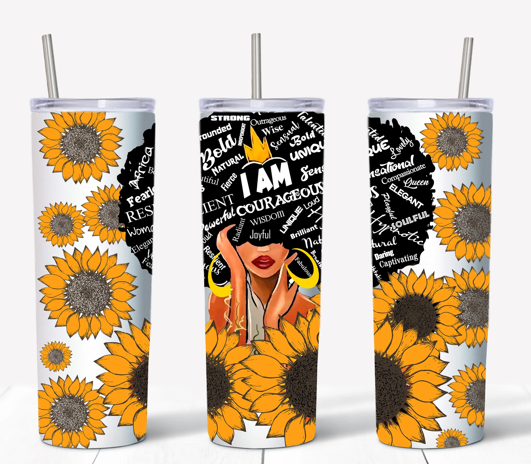 Sunflower Sistah Tumbler Design