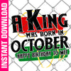 A King Was Born in October Africa PNG SVG