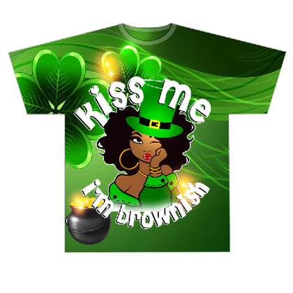 Kiss Me I'm Brownish AOP Sublimation and Chest Design
