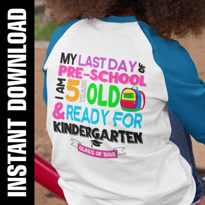 Last Day Preschool PNG SVG