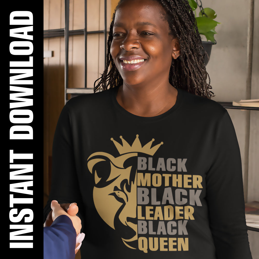 Lioness Black Mother Black Leader PNG SVG