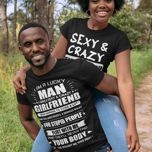 Lucky Man Crazy Girlfriend PNG SVG Set
