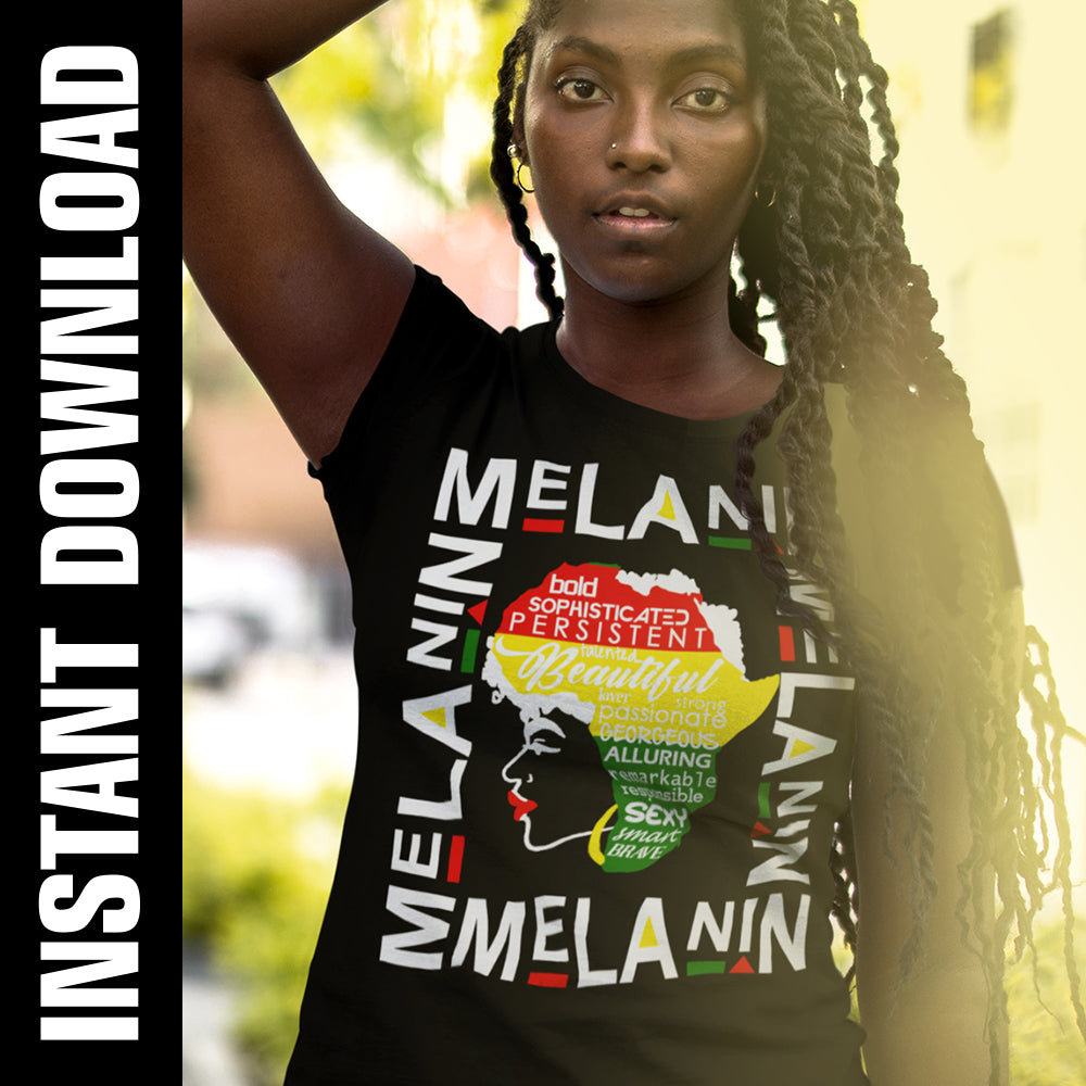 Melanin Woman Africa PNG SVG